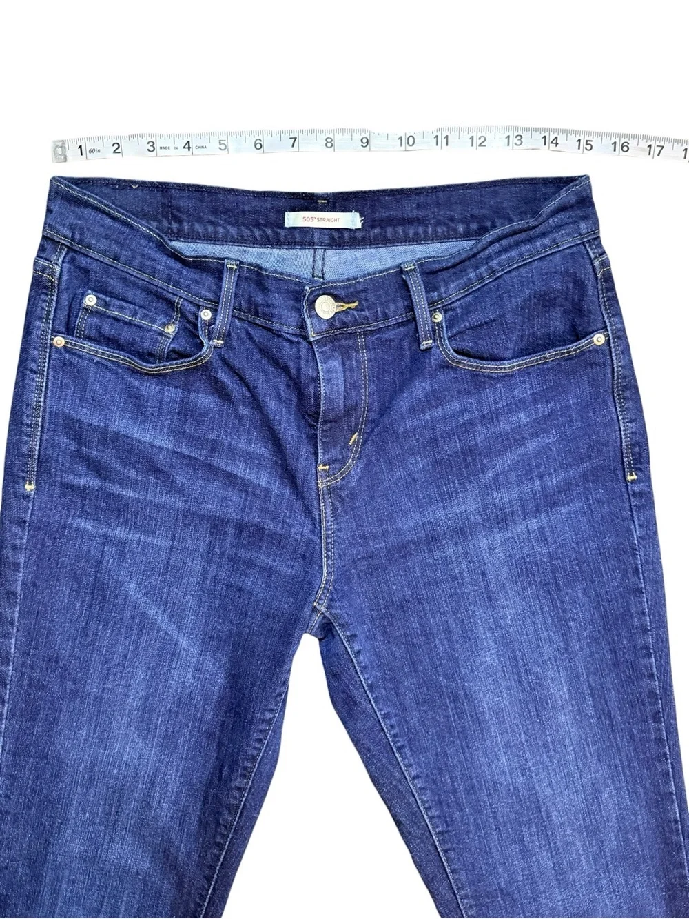 Levi’s 505 Straight Jeans Men’s 34x30 Dark Wash Classic Fit Denim